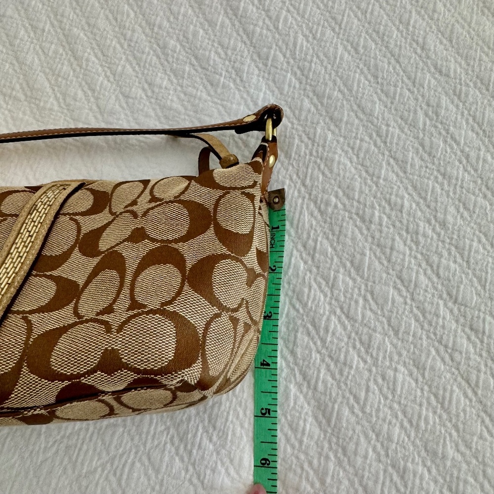 Coach signature mini pochette bag beading monogram rare limited edition vintage - Picture 10 of 11